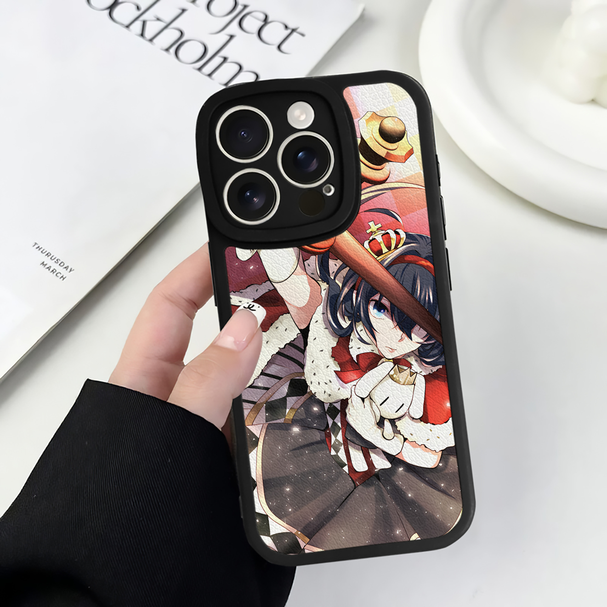 （画像用） 文豪ストレイドッグス Bungo Stray Dogs 【iPhone 16シリーズ対応】シリコンスマホケース（レザー調） 材質：シリコン